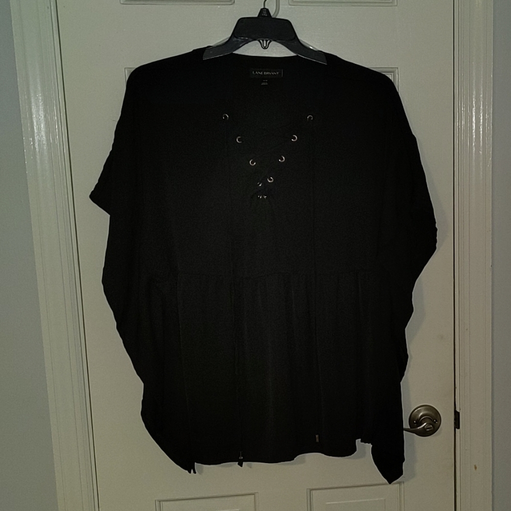 Lane Bryant flowy black top, 14/16